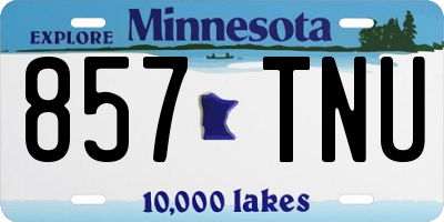 MN license plate 857TNU