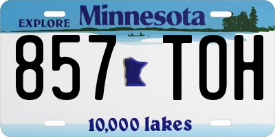 MN license plate 857TOH