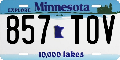 MN license plate 857TOV