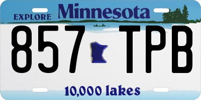 MN license plate 857TPB