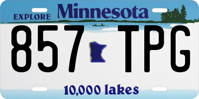 MN license plate 857TPG