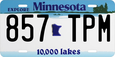MN license plate 857TPM