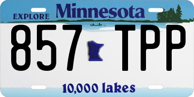 MN license plate 857TPP