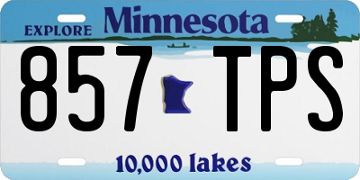 MN license plate 857TPS