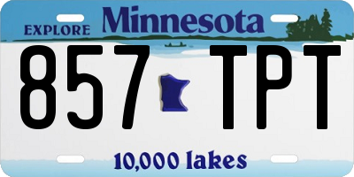 MN license plate 857TPT