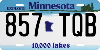 MN license plate 857TQB