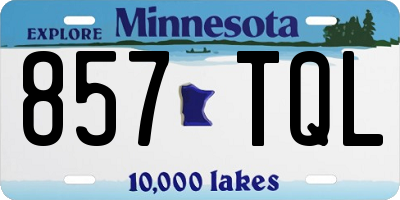 MN license plate 857TQL