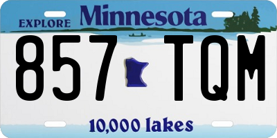 MN license plate 857TQM