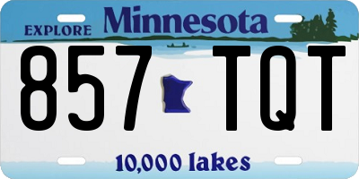 MN license plate 857TQT