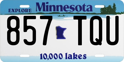 MN license plate 857TQU