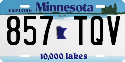 MN license plate 857TQV