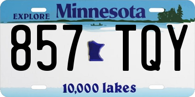 MN license plate 857TQY