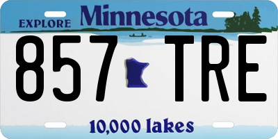 MN license plate 857TRE