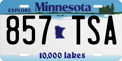MN license plate 857TSA