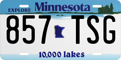 MN license plate 857TSG