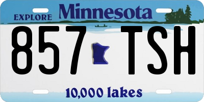 MN license plate 857TSH