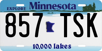 MN license plate 857TSK