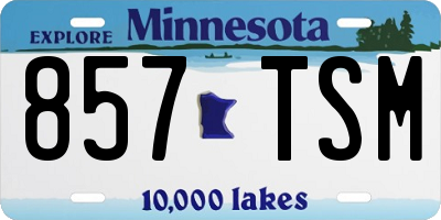 MN license plate 857TSM