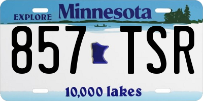 MN license plate 857TSR