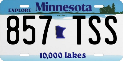 MN license plate 857TSS