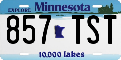 MN license plate 857TST