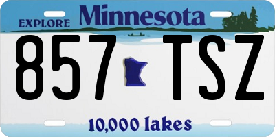 MN license plate 857TSZ