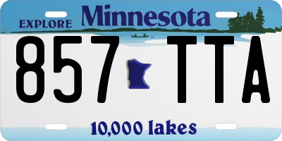 MN license plate 857TTA