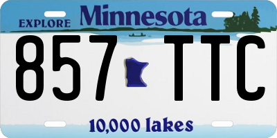 MN license plate 857TTC