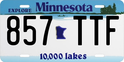 MN license plate 857TTF