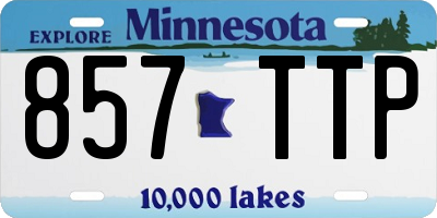 MN license plate 857TTP