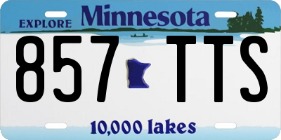 MN license plate 857TTS