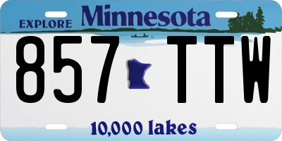 MN license plate 857TTW
