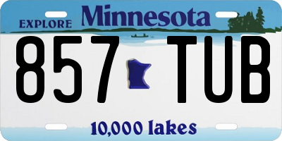 MN license plate 857TUB