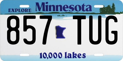 MN license plate 857TUG
