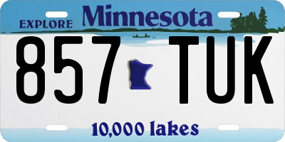 MN license plate 857TUK