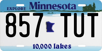 MN license plate 857TUT
