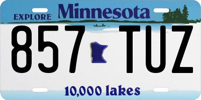 MN license plate 857TUZ