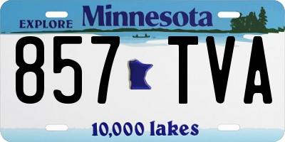 MN license plate 857TVA