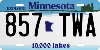 MN license plate 857TWA