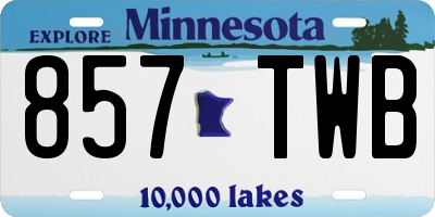 MN license plate 857TWB