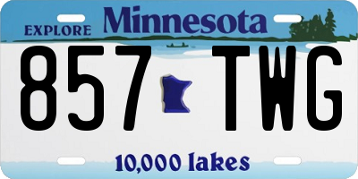 MN license plate 857TWG