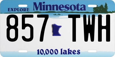 MN license plate 857TWH