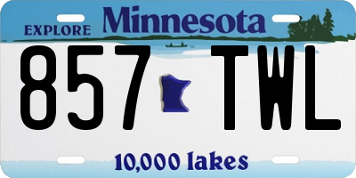 MN license plate 857TWL