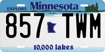 MN license plate 857TWM