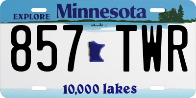 MN license plate 857TWR