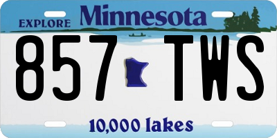 MN license plate 857TWS