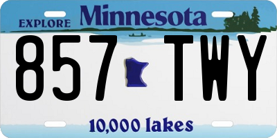 MN license plate 857TWY