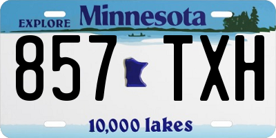 MN license plate 857TXH