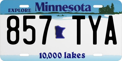MN license plate 857TYA