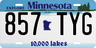 MN license plate 857TYG